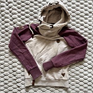 Naketano Gray and Maroon Hoodie